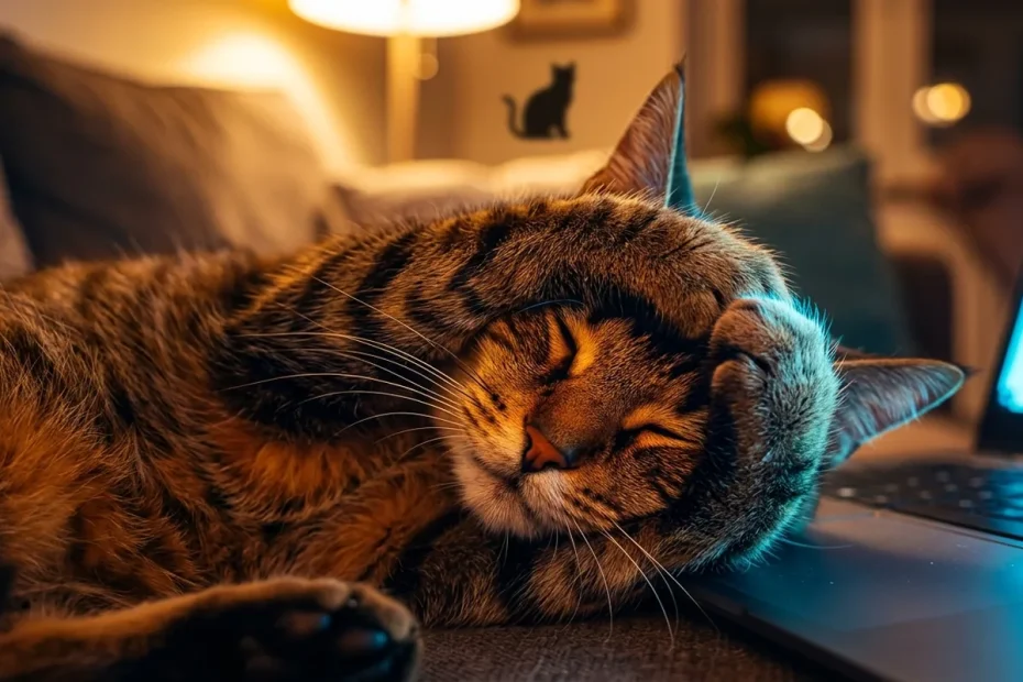 Kočka spí s tlapkou přes oči: co tím říká a jak jí jednoduše pomoci k lepšímu spánku