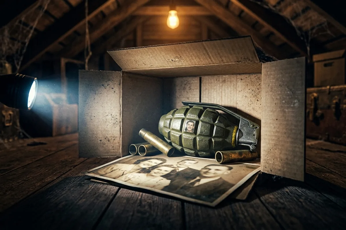 Krabice z půdy v Brně skrývala tajemství: Policie musela uzavřít ulici. Co tam děda vlastně schoval?