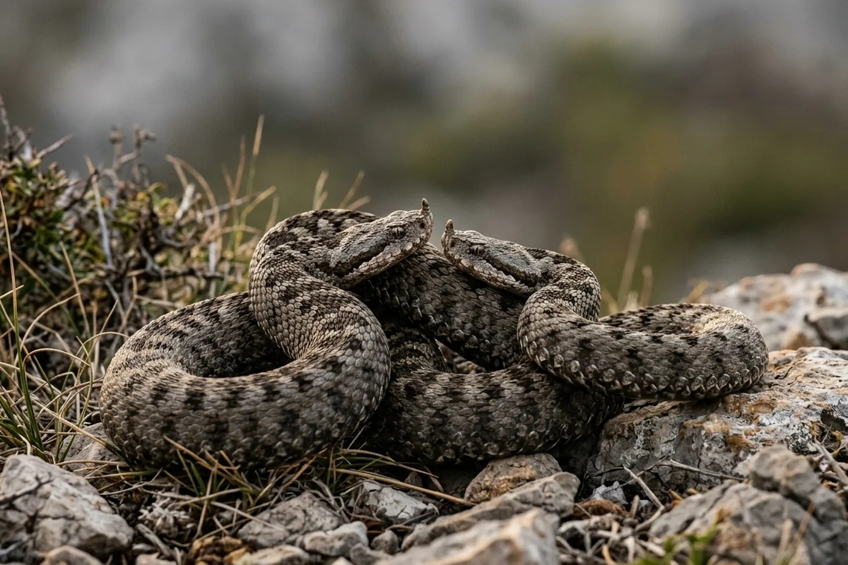 Chorvatský pár natočil „tanec“ zmijí růžkatých. Vzácné záběry připomínají dokument National Geographic